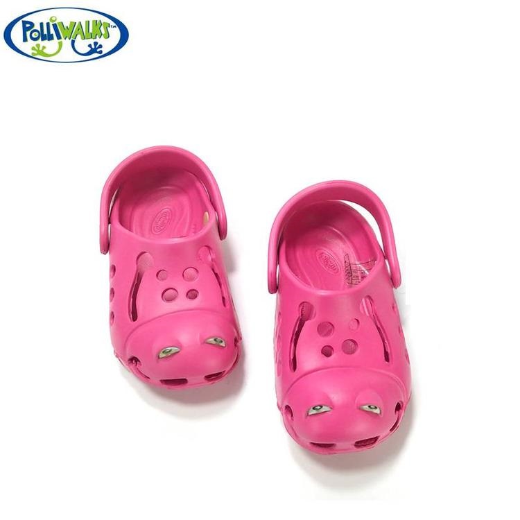 款polliwalks童鞋3D瓢虫个性儿童洞洞鞋户外沙滩鞋儿童拖鞋防滑宝宝凉鞋夏季